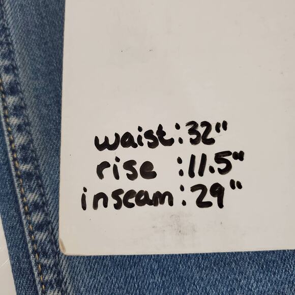 Boyish by Her Dempsey Distressed Button Fly Jeans Womens Size 29 Straight Leg - Picture 16 of 16